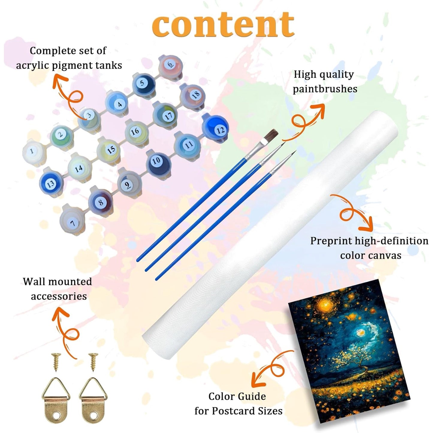 DIY Digital Oil Paint by Numbers - Van Gogh Art Home Decor
