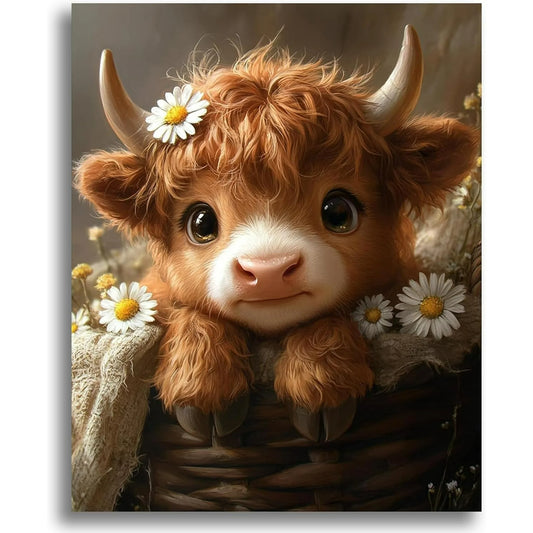DIY Digital Oil Paint by Numbers - Calf Art Home Decor
