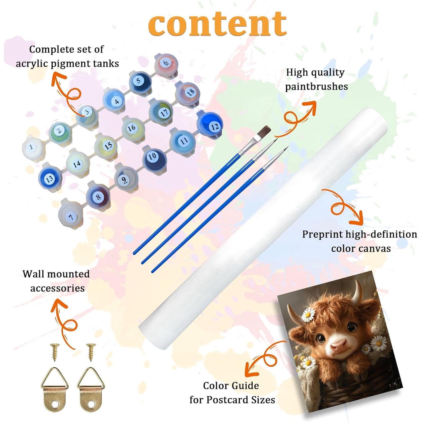 DIY Digital Oil Paint by Numbers - Calf Art Home Decor