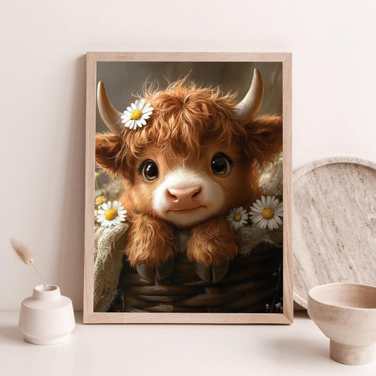 DIY Digital Oil Paint by Numbers - Calf Art Home Decor
