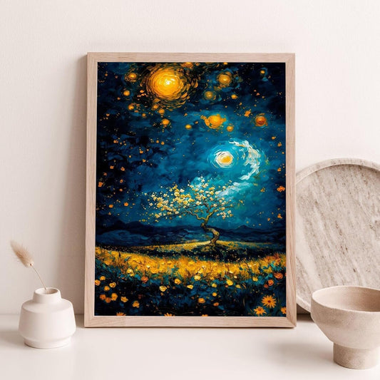 DIY Digital Oil Paint by Numbers - Van Gogh Art Home Decor
